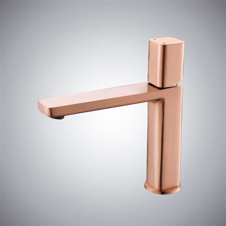 Fontana Rancate Rose Gold Modern Bathroom Faucet