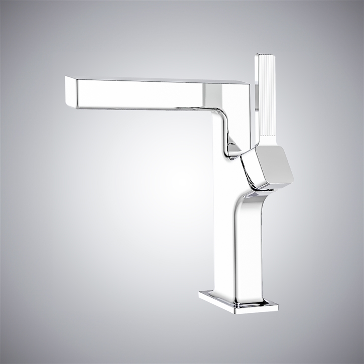 Fontana Evreux Matte White Deck Mounted Bathroom Faucet