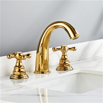 Fontana Majestic Stream Gold Bathroom Sink Faucet