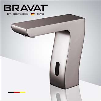 Bravat Commercial Automatic Brushed Nickel Hands Free Sensor Faucets