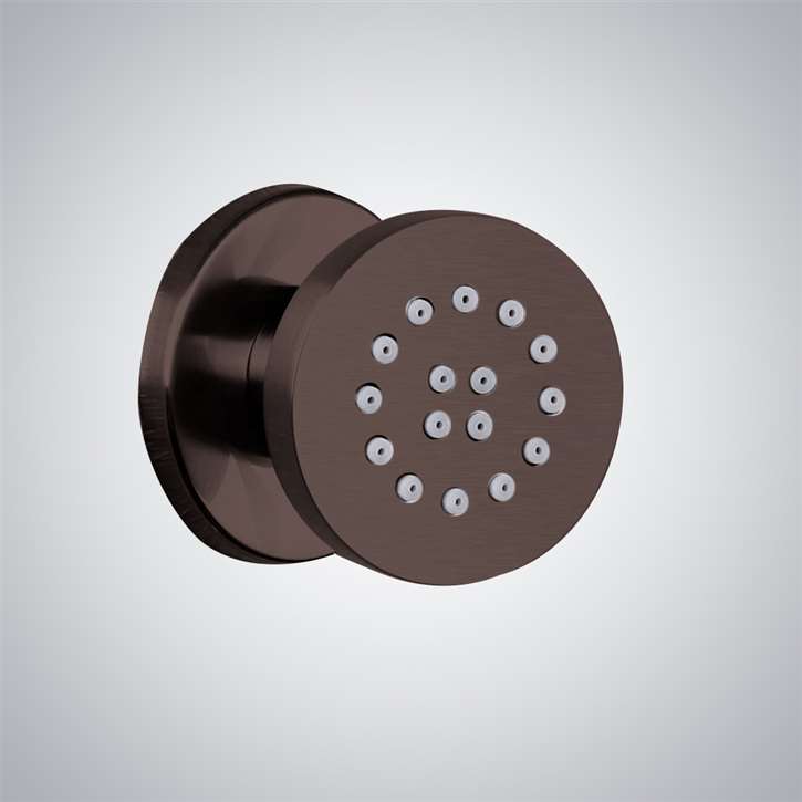 Fontana Capua Wall Mounted Rainfall Body Spray In Oil Rubbed Bronze