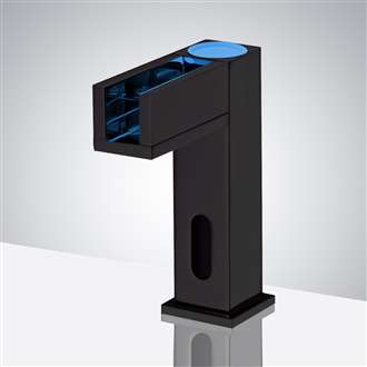 Fontana Matte Black Contemporary Commercial Automatic Waterfall Sensor Faucet