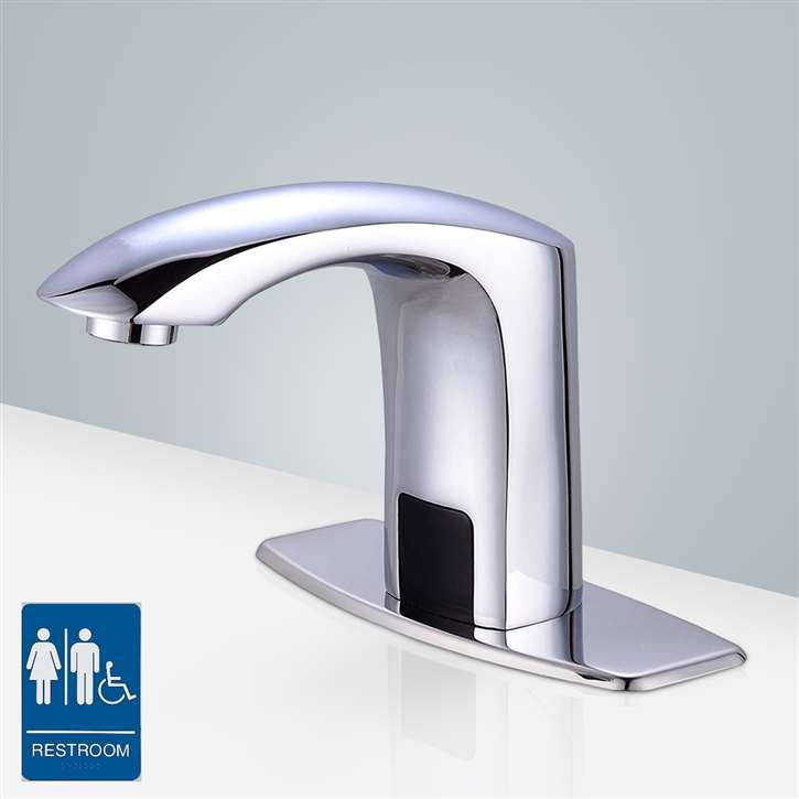 Fontana Commercial Automatic Hands Free Chrome Finish Sensor Faucet