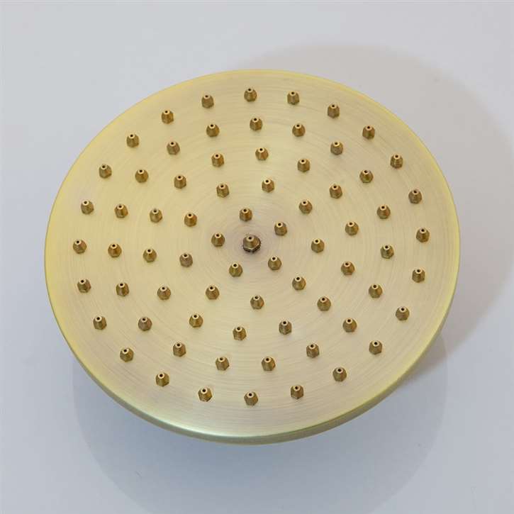 Fontana Leonardo Brushed Gold Rain Showerhead