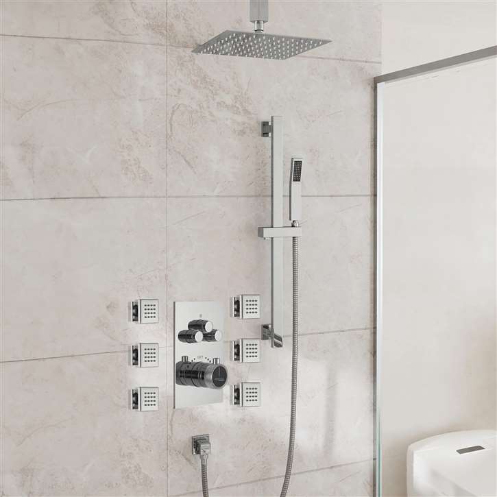 Fontana Meyzieu Chrome Multifunctional Shower Set