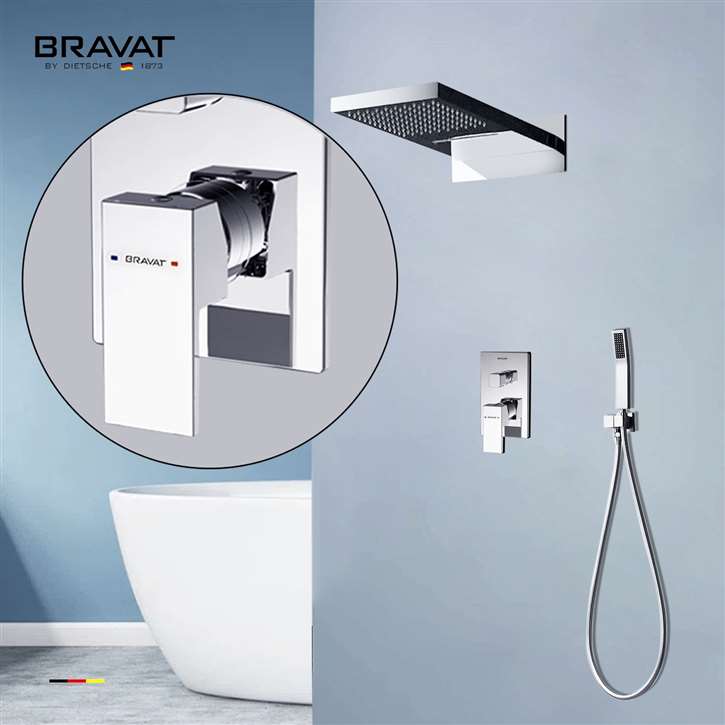 Bravat Multifunctional Shower Polished 3 Way Rainfall Shower Set