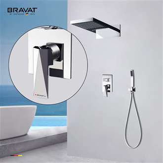 Bravat Multifunctional Shower Polished 3 Way Rainfall Shower Set