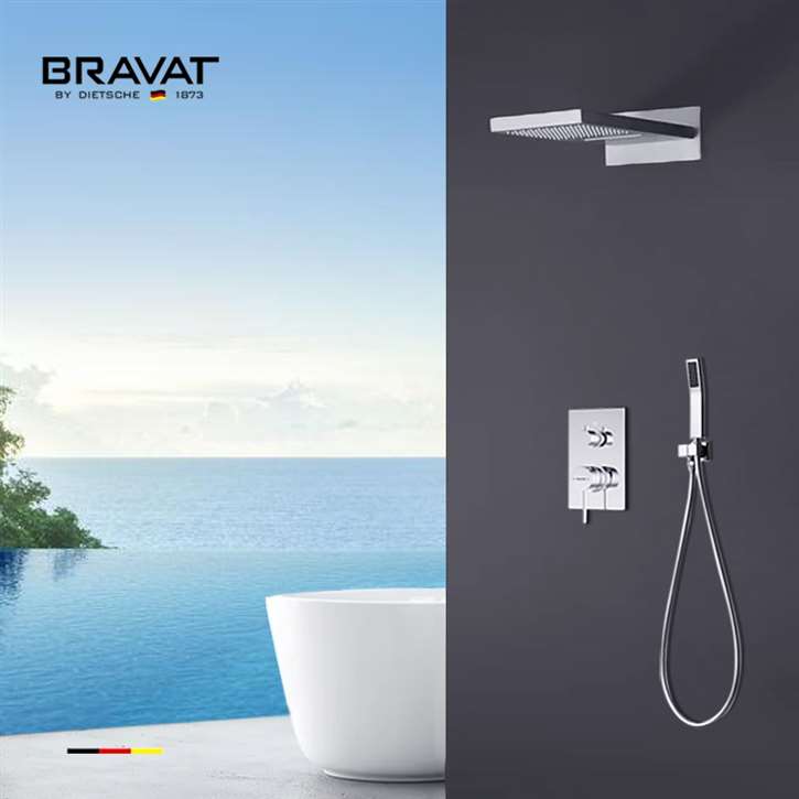 Bravat Multifunctional Shower Polished 3 Way Rainfall Shower Set