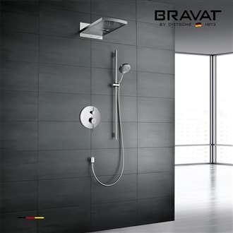 Bravat Multifunctional Shower Polished 3 Way Rainfall Shower Set