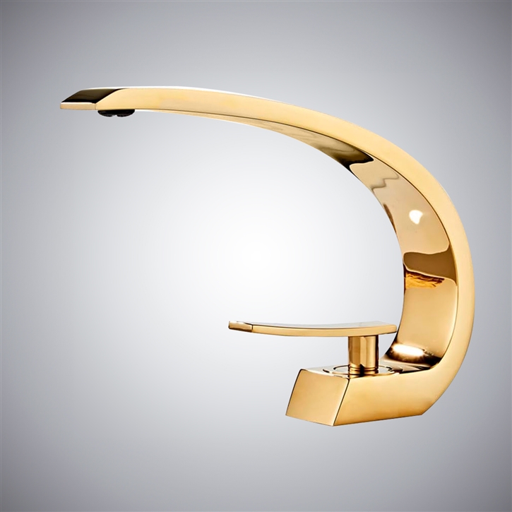 Fontana Milan Gold Deck Mounted Basin Faucet