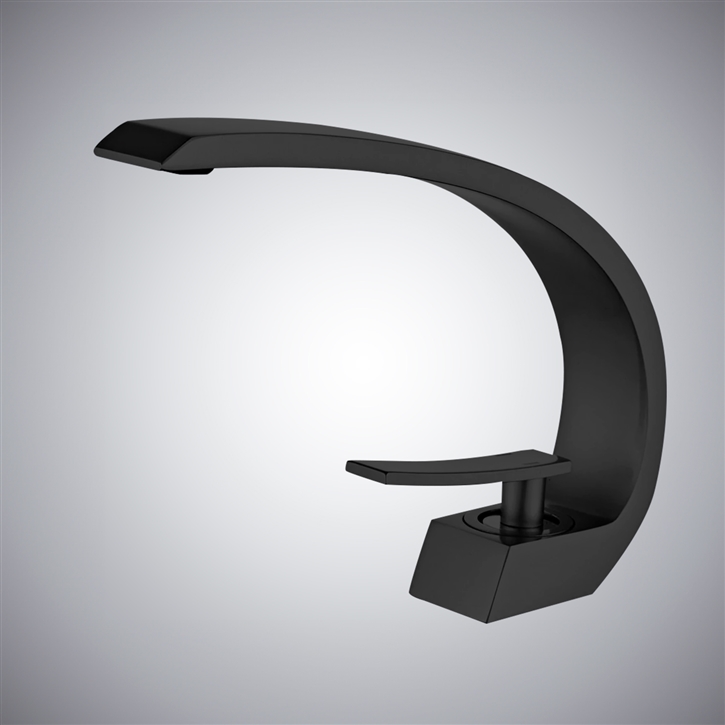 Fontana Milan Matte Black Bronze Deck Mounted Basin Faucet