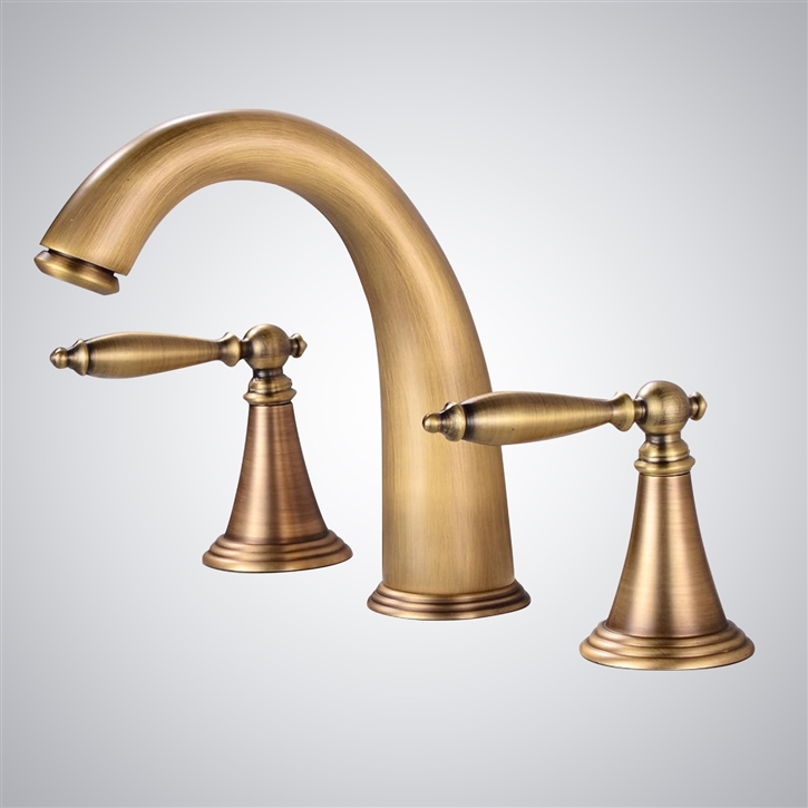 Fontana Reno Antique Brass Dual Handle Sink Faucet