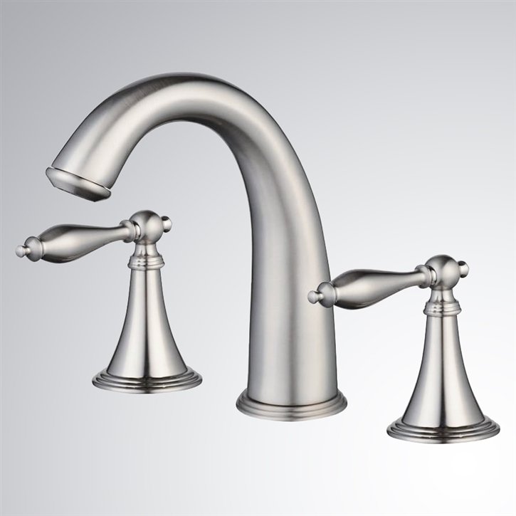 Fontana Reno Brushed Nickel Dual Handle Bathroom Faucet