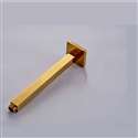 Fontana Gold Finish Brass Square Shower Arm Ceiling Mount Bathroom Shower Holder Bar