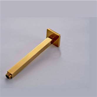 Fontana Gold Finish Brass Square Shower Arm Ceiling Mount Bathroom Shower Holder Bar