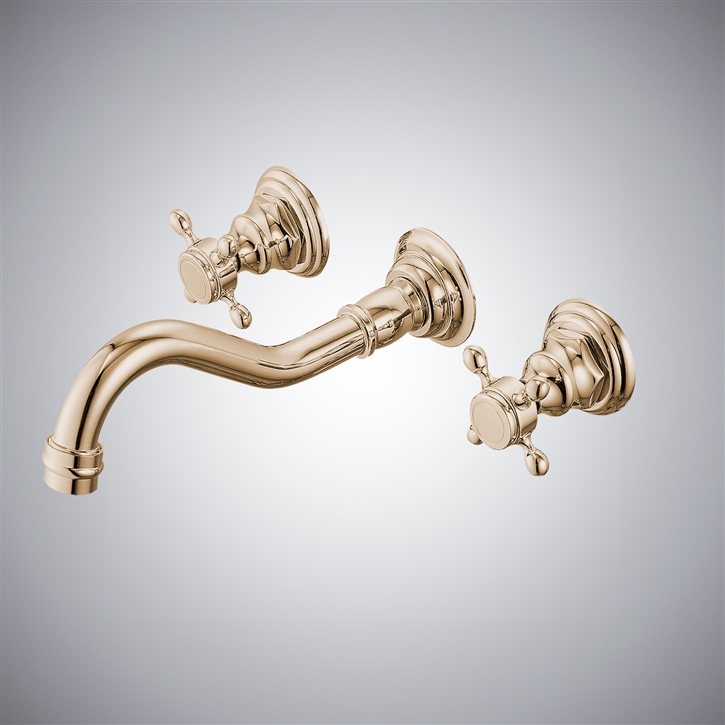 Fontana Firminy Champagne Wall Mount Faucet With Two Handle