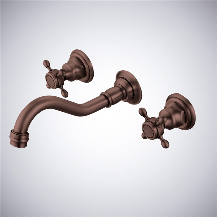 Fontana Firminy Oil Rubbed Bronze Wall Mount Faucet With Two Handle