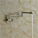 Fontana Brushed Nickel Wall Mount Single Handle Kitchen Faucet