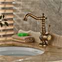 Loraine Deck Mount Antique Brass Faucet