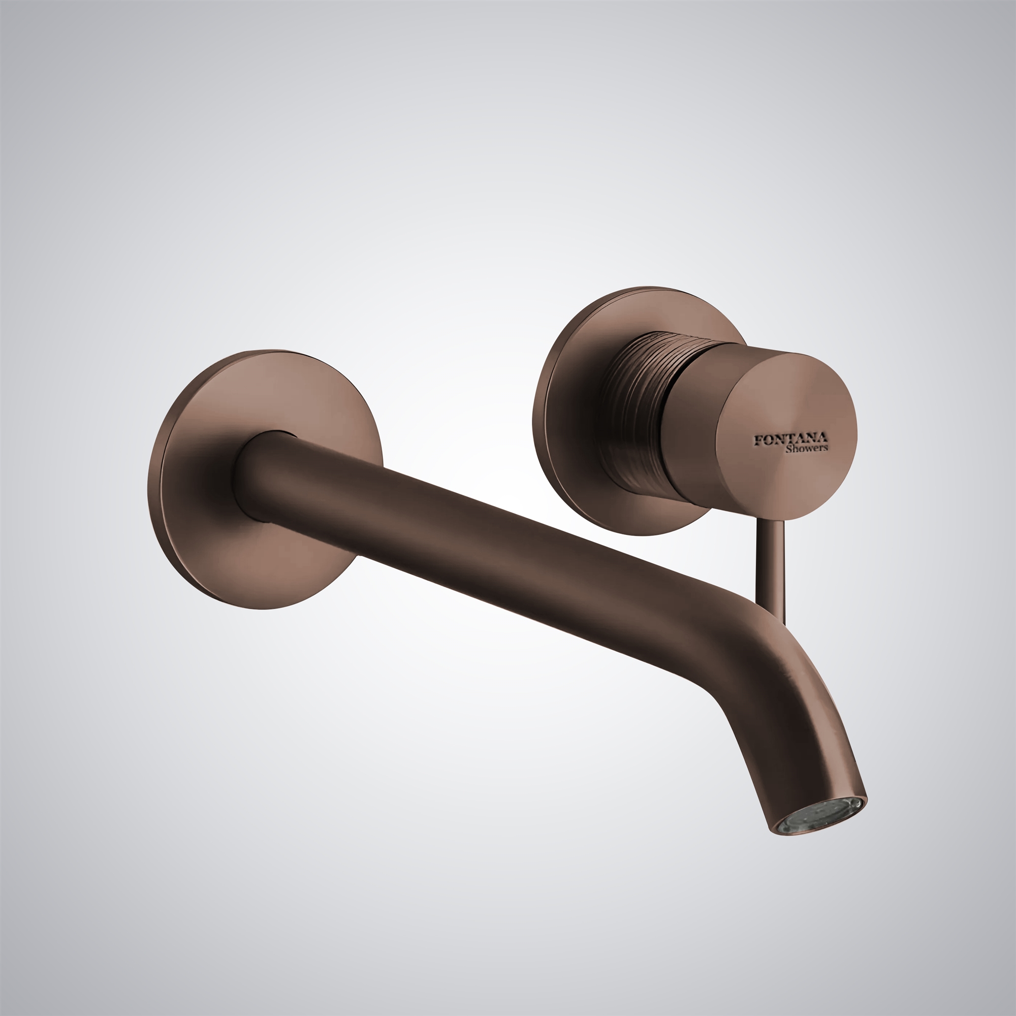 Fontana Wall-Mounted Faucet Equipped with Round Pin Wall Mixer In OiL Rubbed Bronze Finish