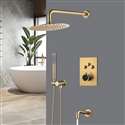 Fontana Reno Brushed Gold Shower Set