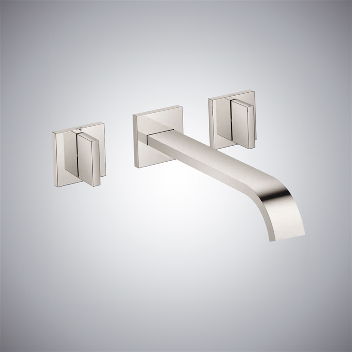 Fontana Latori Brushed Nickel Double Handle Basin Faucet