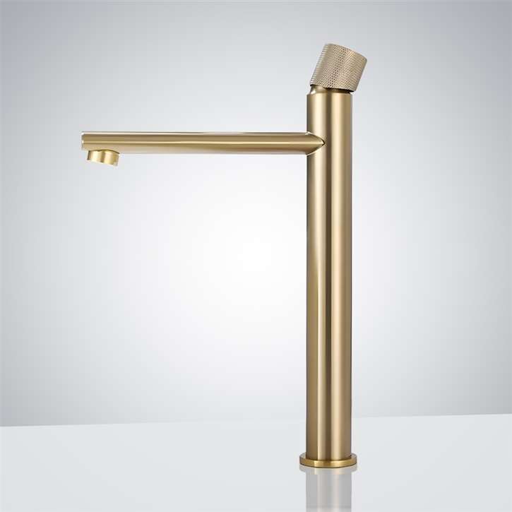 Fontana Birchfield in Brushed Gold Finish Deck Mounted 12 Inches Long Vanity Faucet