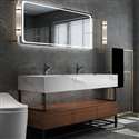 Fontana Wholesale Price Hotel Luxury Bathroom Solid Wooden Vanity Cabinet With Double Sink