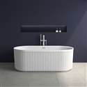 Fontana Hotel Freestanding White Acrylic Bathtub With Faucet Bath