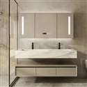 Fontana Dark Khaki Luxury Bathroom Vanity With LED Mirror