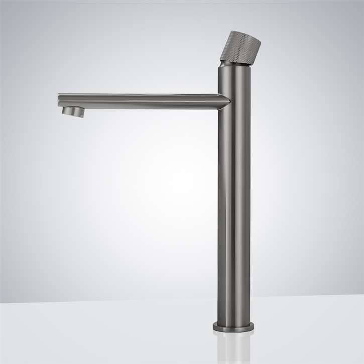 Fontana Birchfield in Brushed Grey Finish Deck Mounted 12 Inches Long Vanity Faucet