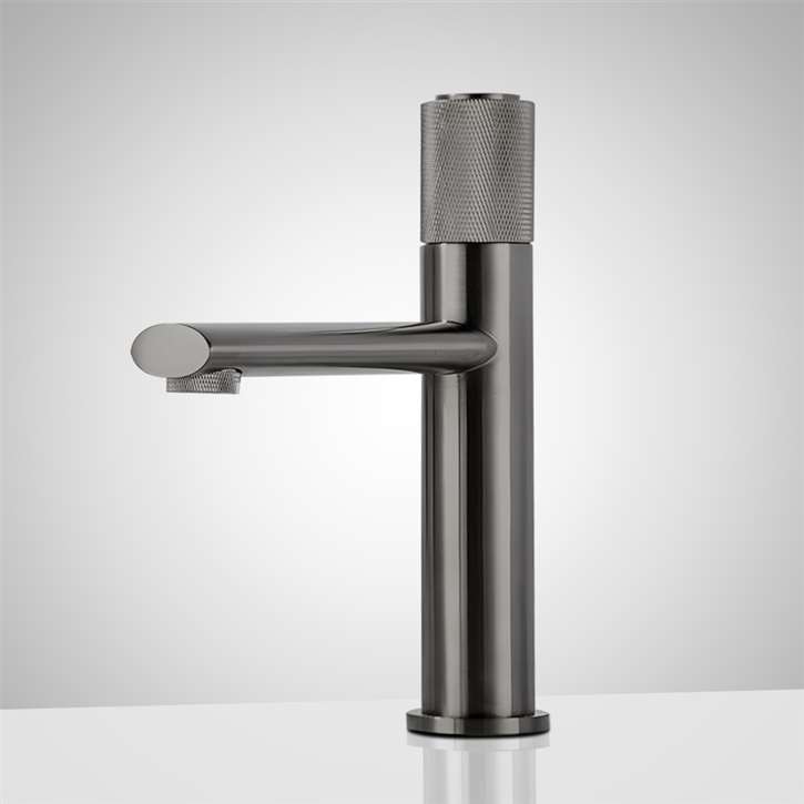 Fontana Driffold in Brushed Grey Finish Deck Mounted 8 Inches Short Vanity Faucet