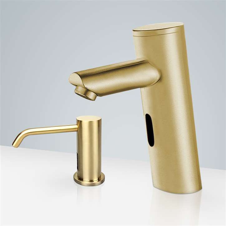 Fontana Freestanding Commercial Motion Sensor Faucet And Automatic Soap Dispenser