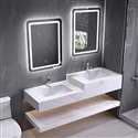 Fontana Modern Luxury Double Sink Vanity With Two Illuminated Smart LED Mirrors