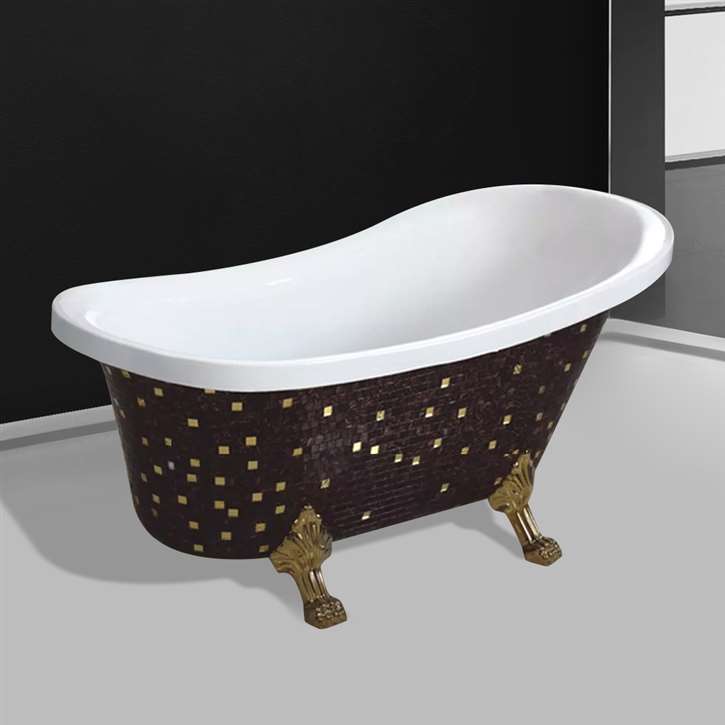 Reno Classical Black Royal Design Acrylic Indoor Bathtub