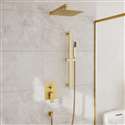 Fontana Saint-Tropez Brushed Gold Rainfall Shower Set