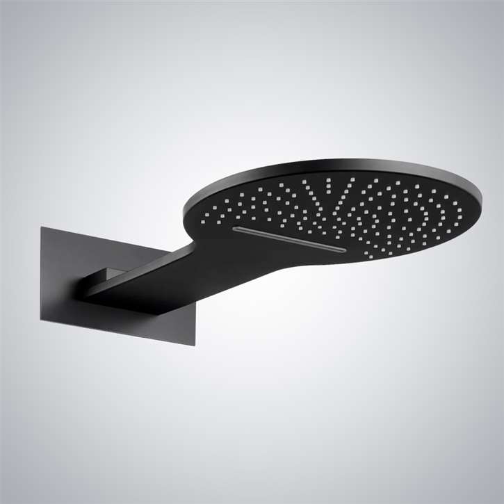 Fontana Pontoise Matte Black Wall Mount Shower Head