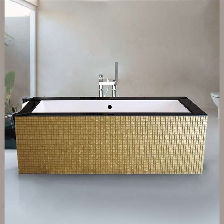 Atlanta Two Person Luxury Mosaic Design Freestanding Bathtub