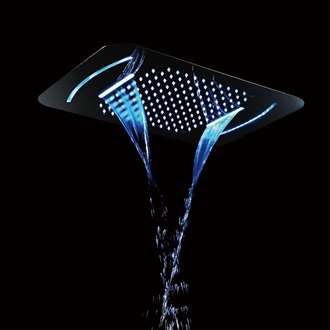 Rio Ceiling Mount Chrome Finish Phone Control LED Light Showerhead