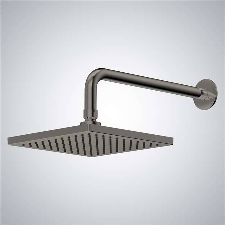 Fontana Gun Metal Gray Square Rainfall Shower Head