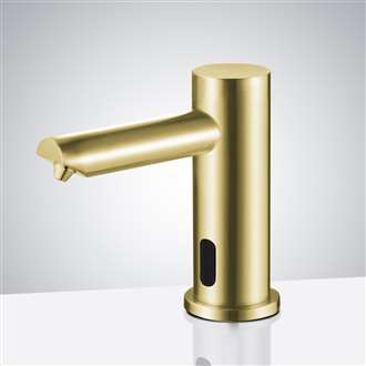 Marsala Minimalist Modern Brushed Gold Sensor Soap Dispenser