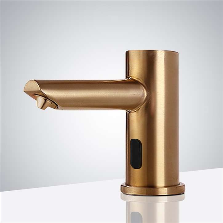 Marsala Minimalist Modern Gold Tone Sensor Soap Dispenser