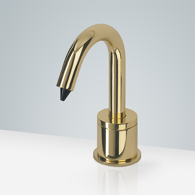 Versailles Automatic Deck Mount With 2" Riser Polish Gold Soap Dispenser