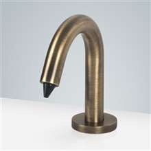 Fontana Sensor Deck Mount Commercial Soap Dispenser In Antique Brass Finish