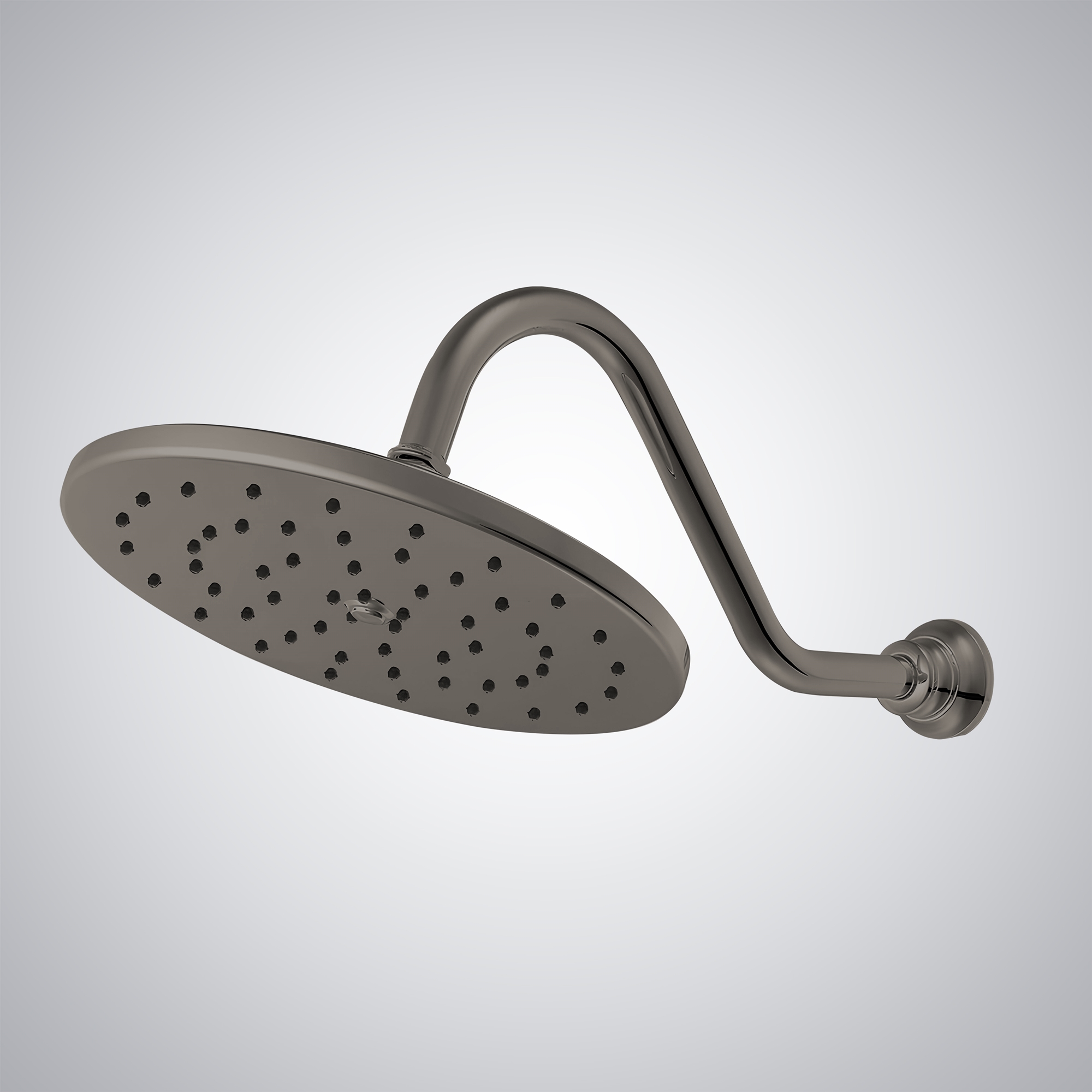 Fontana Gun Metal Gray Round Rainfall Showerhead