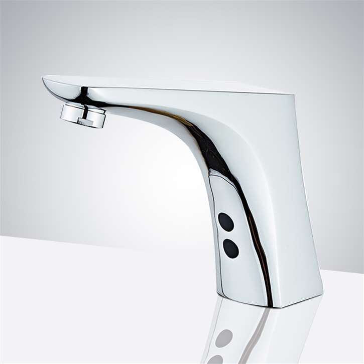 Fontana Commercial Automatic Infrared Chrome Deck Mount Touch Free Sensor Faucet