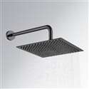 Matte Black  Thin Square Rainfall Shower Head