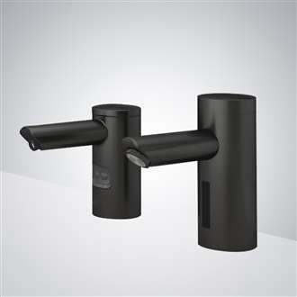 Fontana Matte Black Dual Commercial Sensor Faucet & Automatic Soap Dispenser