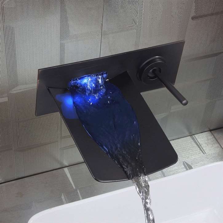 Catania Oil Rubbed Bronze LED Wall Mount Bathtub Faucet