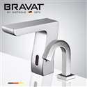 Bravat Commercial Automatic Motion Chrome Sensor Faucets with Automatic Soap Dispenser